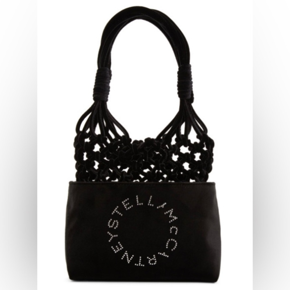 STELLA MCCARTNEY
Mini Knotted Velvet Bag Black